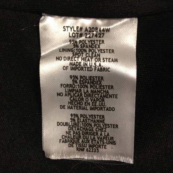 Betsy & Adam Womens Black Embellished Formal Dress Gown Plus 16W - Picture 11 of 12